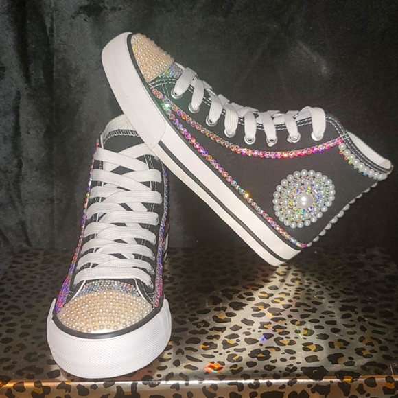 💝Custom Canvas Bling sneakers - Picture 2 of 10